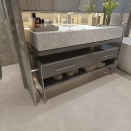 Фото ламінату SPC в інтер'єрі - Concrete Sand ST-802