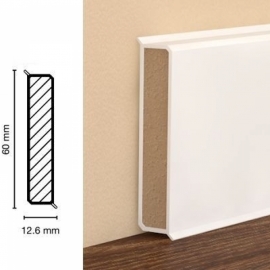 CUBU 60 MM БІЛИЙ ПЛІНТУС DOELLKEN МДФ