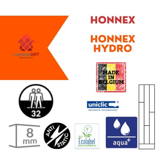 Характеристики Honnex, Honnex Hydro Купити ламінат у Києві, Бельгійський ламінат, Honnex, Honnex Hydro, недорого, з доставкою, водостійкий ламінат, під теплу підлогу, ламінат Honnex офіційний сайт, ламінат Honnex купити, Honnex ламінат офіційний, ламінат Бельгія Honnex, ламінат Honnex, водостійка підлога Honnex, купити Хонекс Київ, Хонекс купити Київ, 32 клас ламінат, 8 мм товщина, ламінат з фаскою