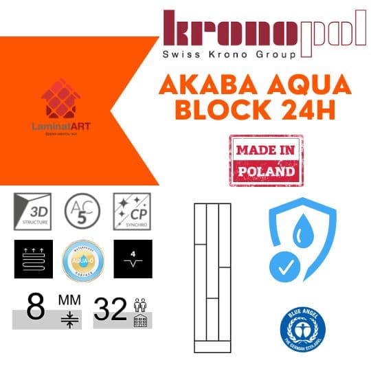 Характеристики Kronopol Akaba Aqua Block 24h Купити ламінат у Києві, польський ламінат, Kronopol Akaba Aqua Block 24h, недорого, з доставкою, водостійкий ламінат, під теплу підлогу, 8 мм, ламінат Kronopol офіційний сайт, ламінат Kronopol купити, Kronopol ламінат офіційний, ламінат Польша Kronopol, ламінат Kronopol, водостійка підлога Кронопол, купити Кронопол Київ, Кронопол купити Київ, ламінат 32 клас